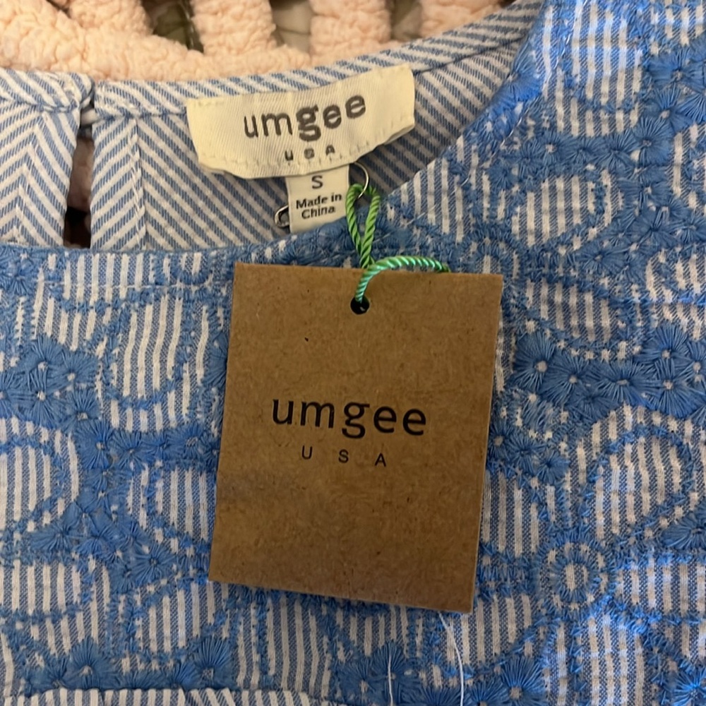 Umgee Blue Ruffle Top - Picture 3 of 3